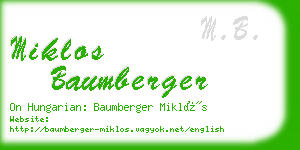 miklos baumberger business card